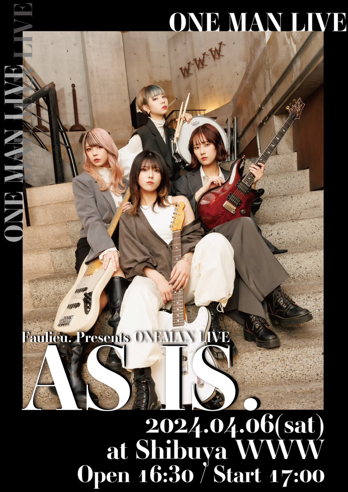 2024年4月6日　Faulieu. presents『 AS IS. 』@渋谷WWW(東京)
