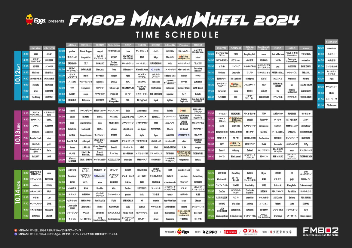 2024年10月14日　Eggs presents FM802 35th Anniversary “Be FUNKY!!” MINAMI WHEEL 2024